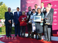Luke Morris and Members after winning the Group 1 Prix de l'Abbaye - 2 October 2016