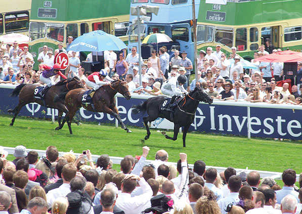  - Dandino and Paul Mulrennan winning at Epsom - 5 June 2010