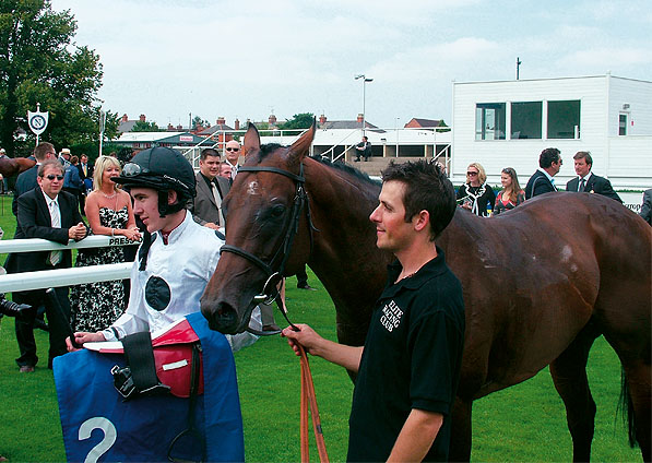  - Harlech Castle and Tolley Dean  after their win at Newbury - 24 August 2007