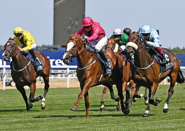  - Judicial (Blue) and Frankie Dettori at Ascot - 6 August 2022