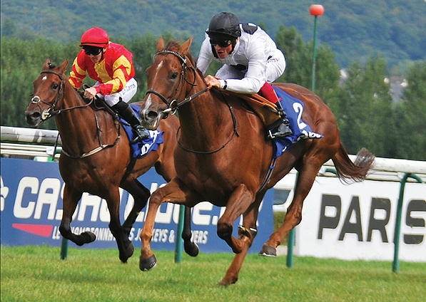  - Ribbons and Frankie Dettori winning the Group 1 Prix Jean Romanet at Deauville - 24 August 2014 - 1