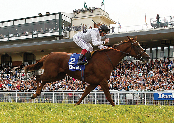  - Ribbons and Frankie Dettori winning the Group 1 Prix Jean Romanet at Deauville - 24 August 2014 - 2