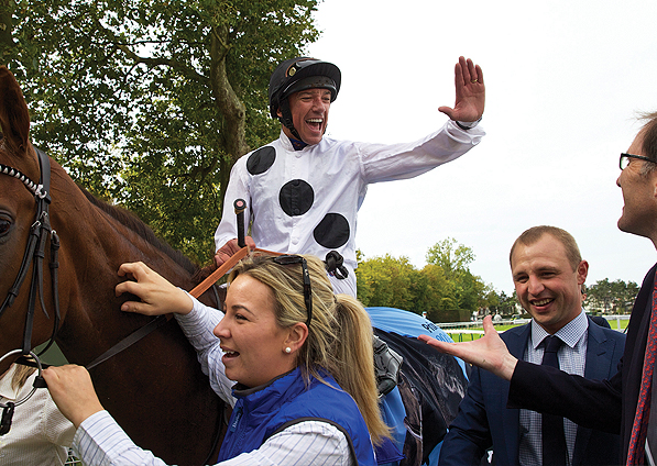  - Frankie Dettori after winning the Group 1 Prix Jean Romanet - 24 August 2014 - 1