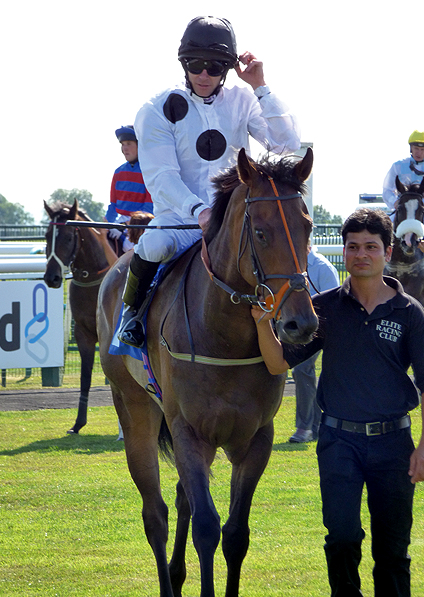  - Searchlight and Tom Eaves after winning at Bath - 24 July 2014