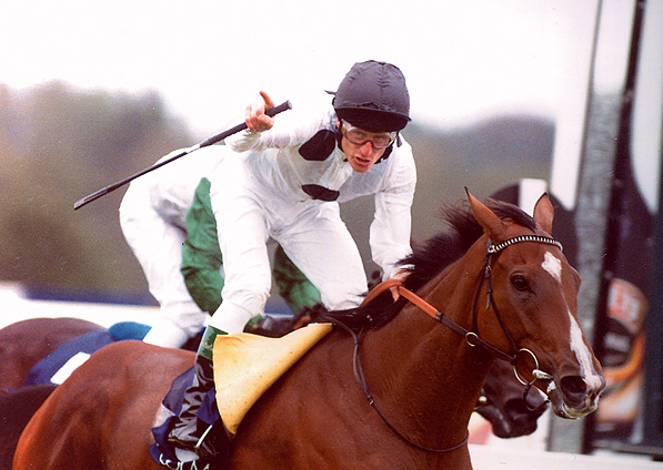  - Soviet Song and Johnny Murtagh winning the Group 1 Matron Stakes at Leopardstown - 11 September 2004