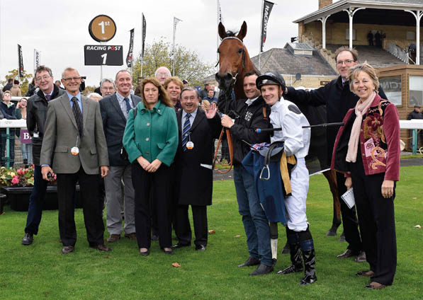  - Members with Frederik Tylicki, James Fanshawe and Zest at Doncaster - 23 October 2015